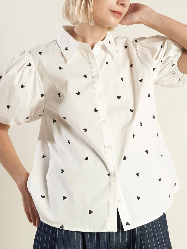 Emma Hearts Woven Top