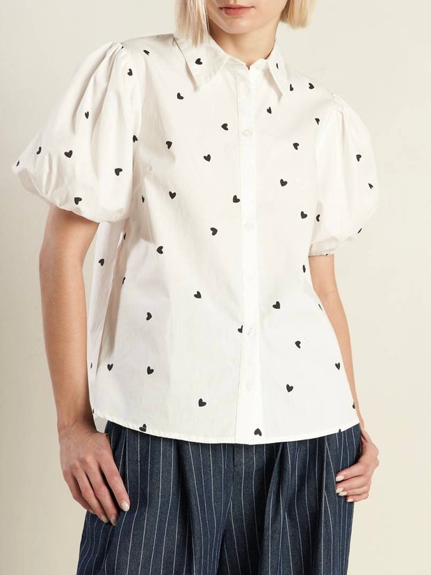 Emma Hearts Woven Top