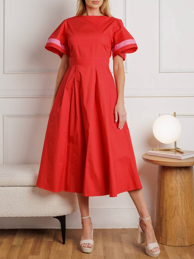 Aura Woven Midi Dress