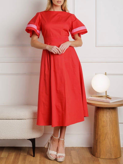 Ellen Tie Neck Detail Midi Dress