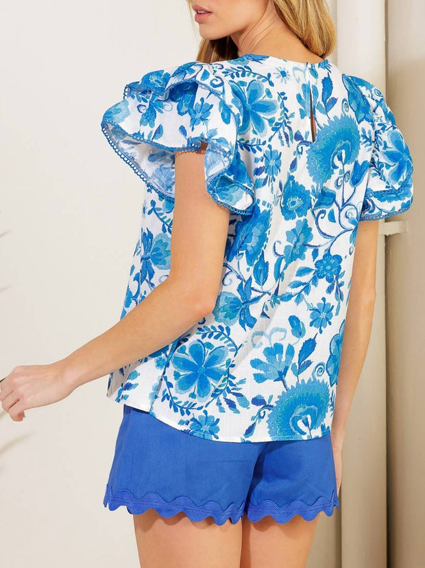 Emilia Printed Woven Top
