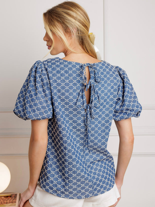 Julia Textured Woven Top