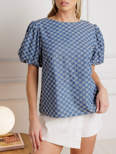 Julia Textured Woven Top