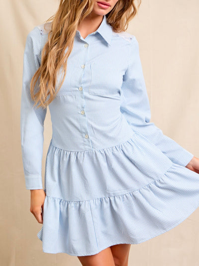 Samantha Stripes & Layers Dress