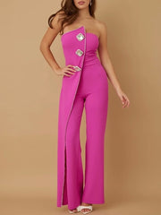 Angy Strapples Rhinestone Jumpsuit