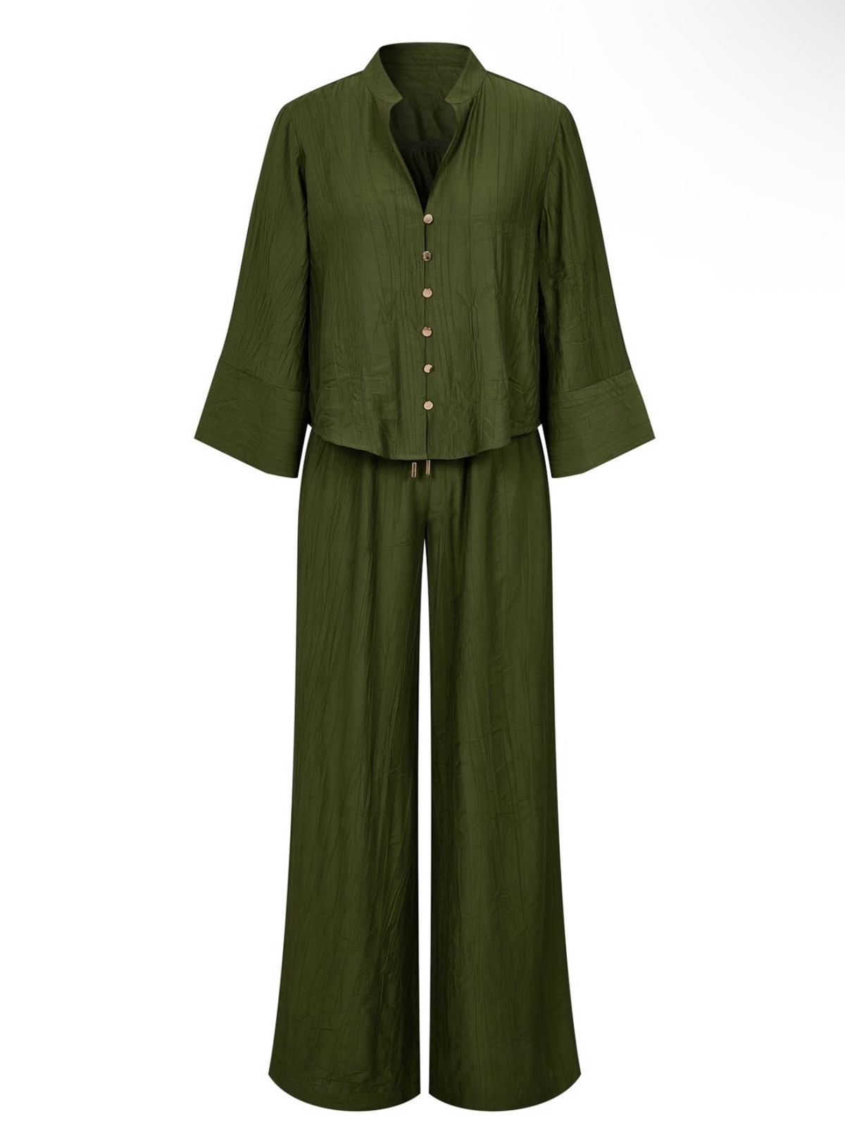Elsie Top and Pants Olive Set