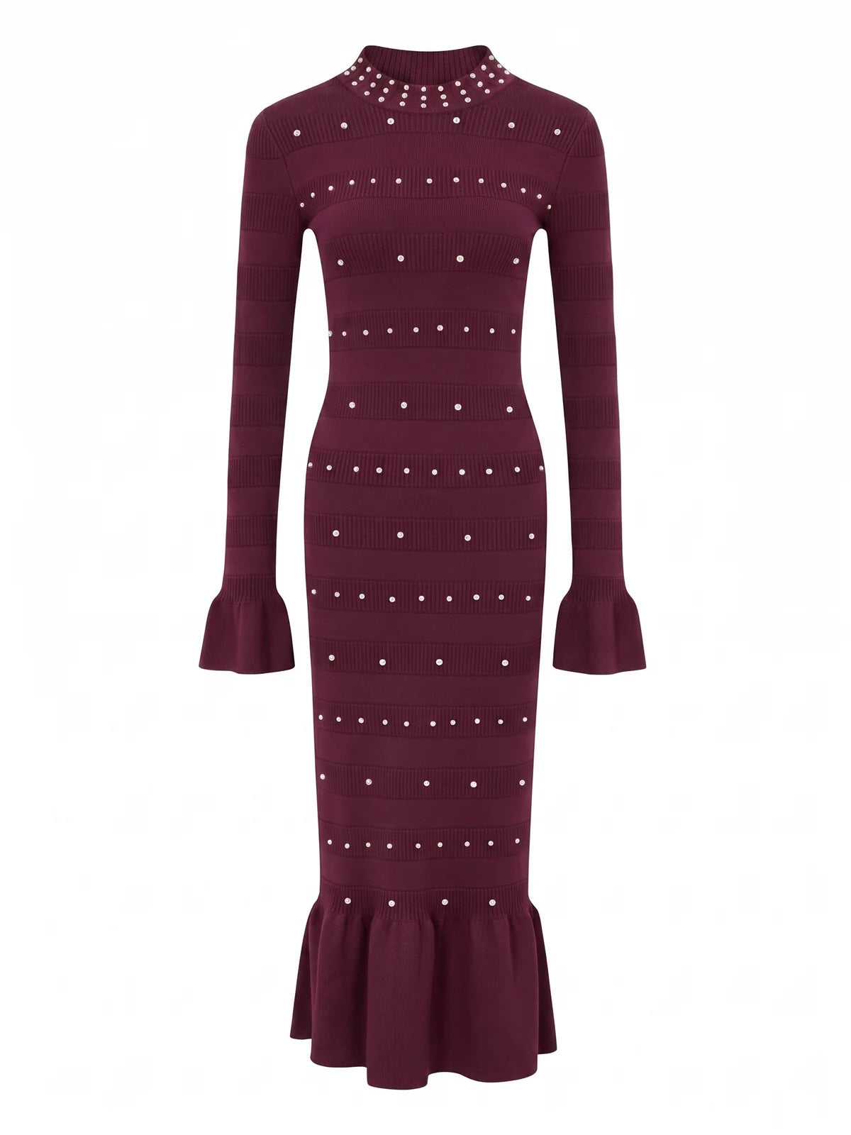 Carlotta Studded Knit Midi Dress