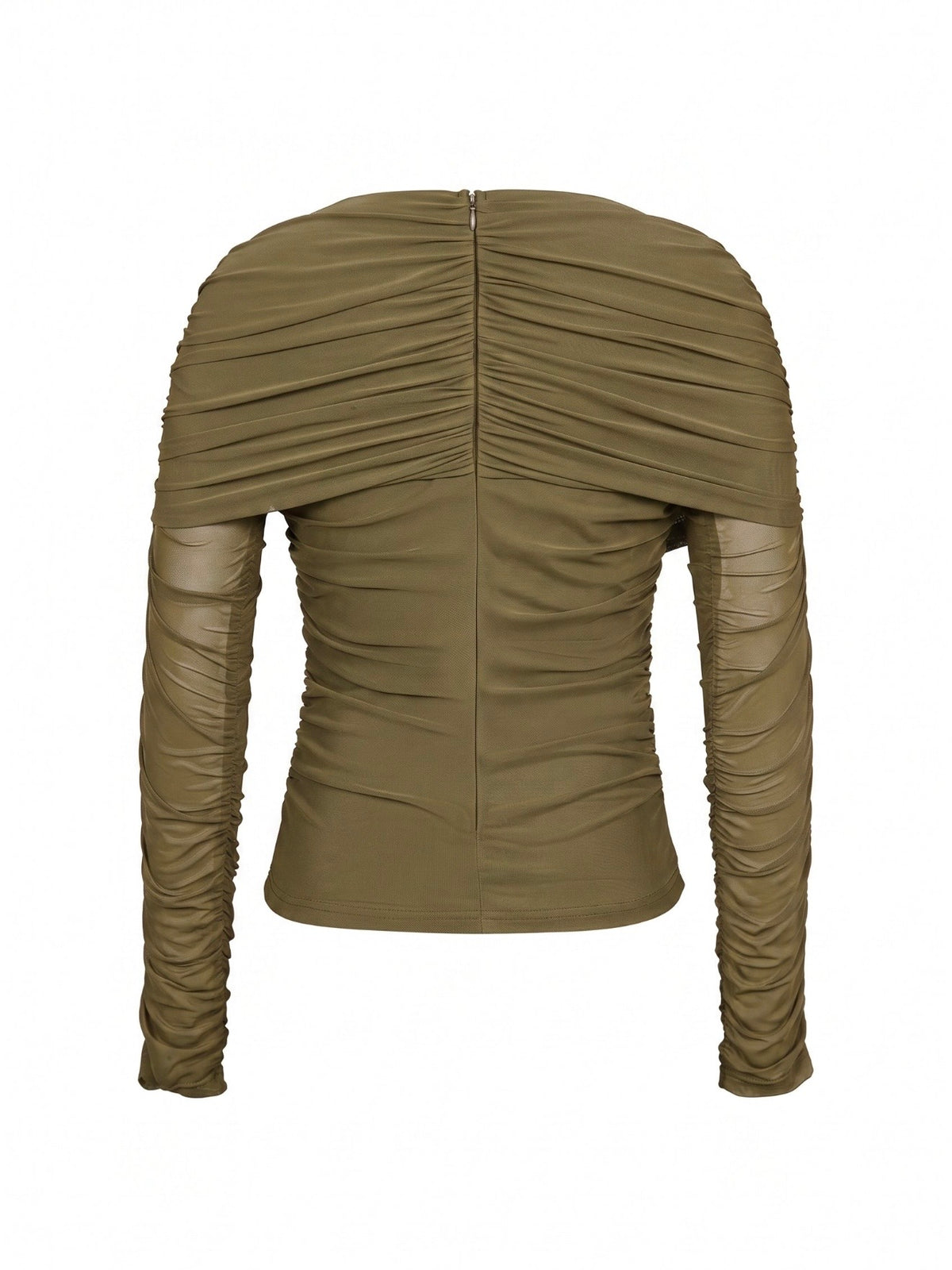 Amaris Ruched Mesh Top