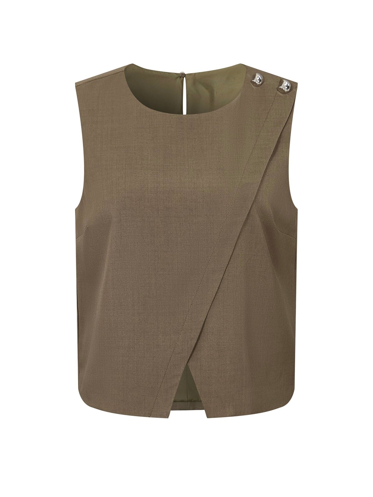 Vianne Asymmetrical Brown Top