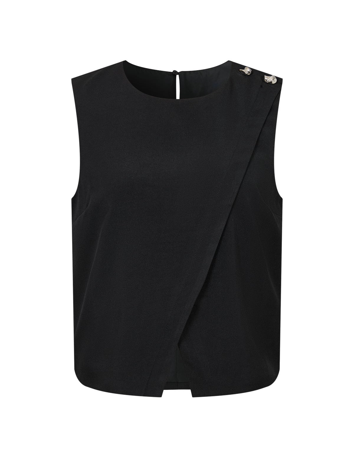 Vianne Asymmetrical Black Top