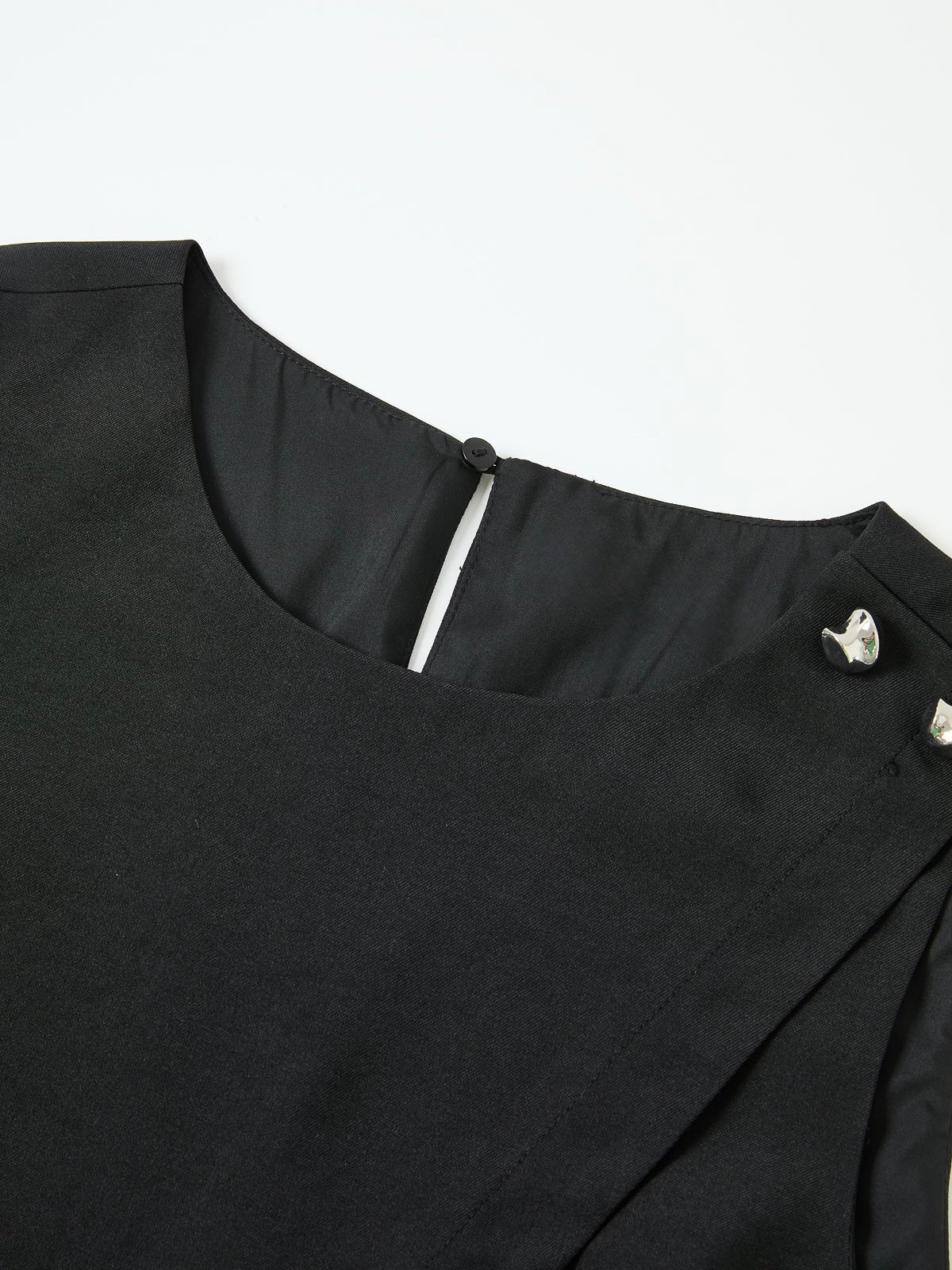 Vianne Asymmetrical Black Top