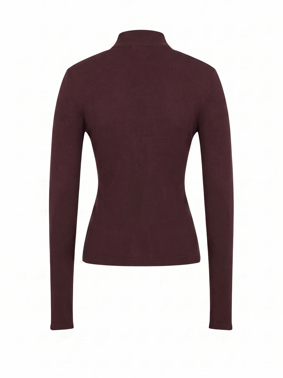 Solène Ruched Button Brown Top