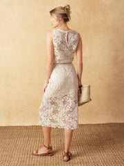 Estefani Lace Midi Dress