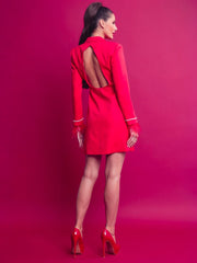 Deliah Blazer Red Dress FS