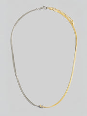 Gold Dipped Rope Chain Knot Layered Necklace