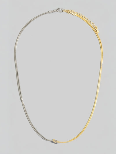 Gold Dipped Rope Chain Knot Layered Necklace