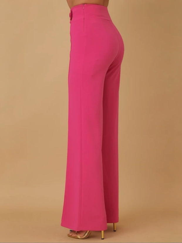 Fuschia Buckle With Button Bottoms