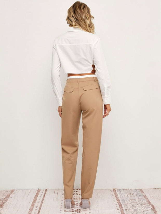 Monica Crop Shirt  & Pants Set