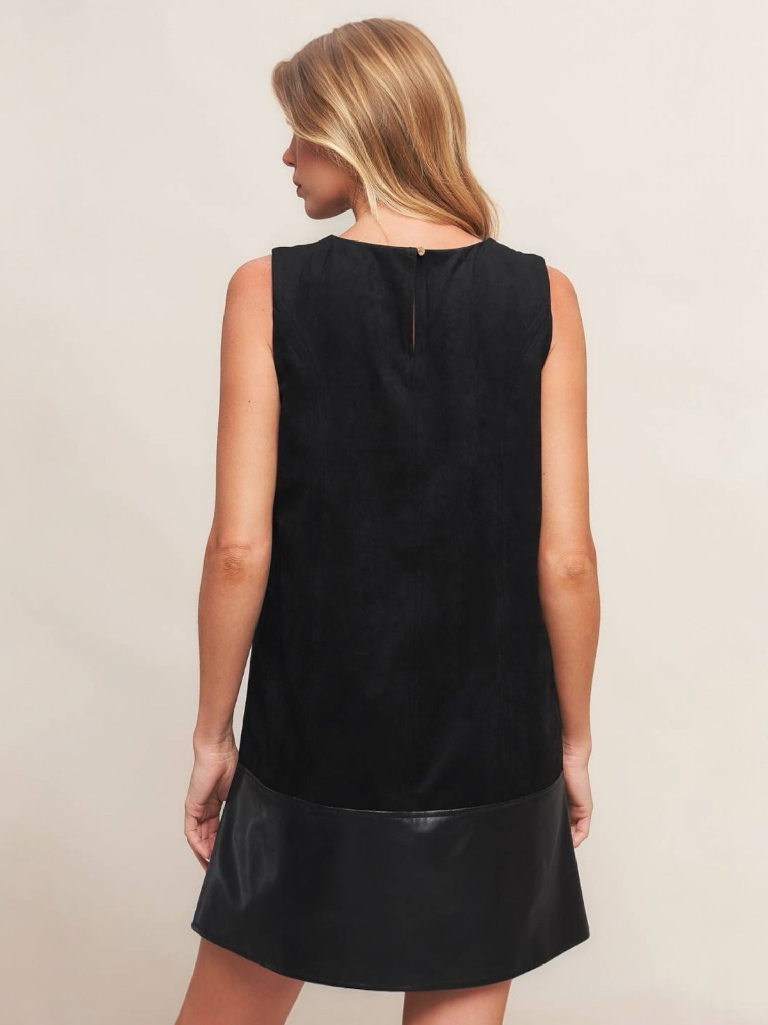 Emma Faux Suede &amp; Leather Dress