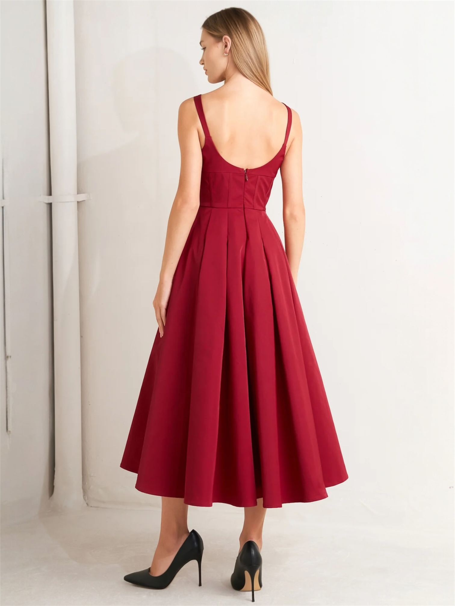 Eloise Woven Midi Dress