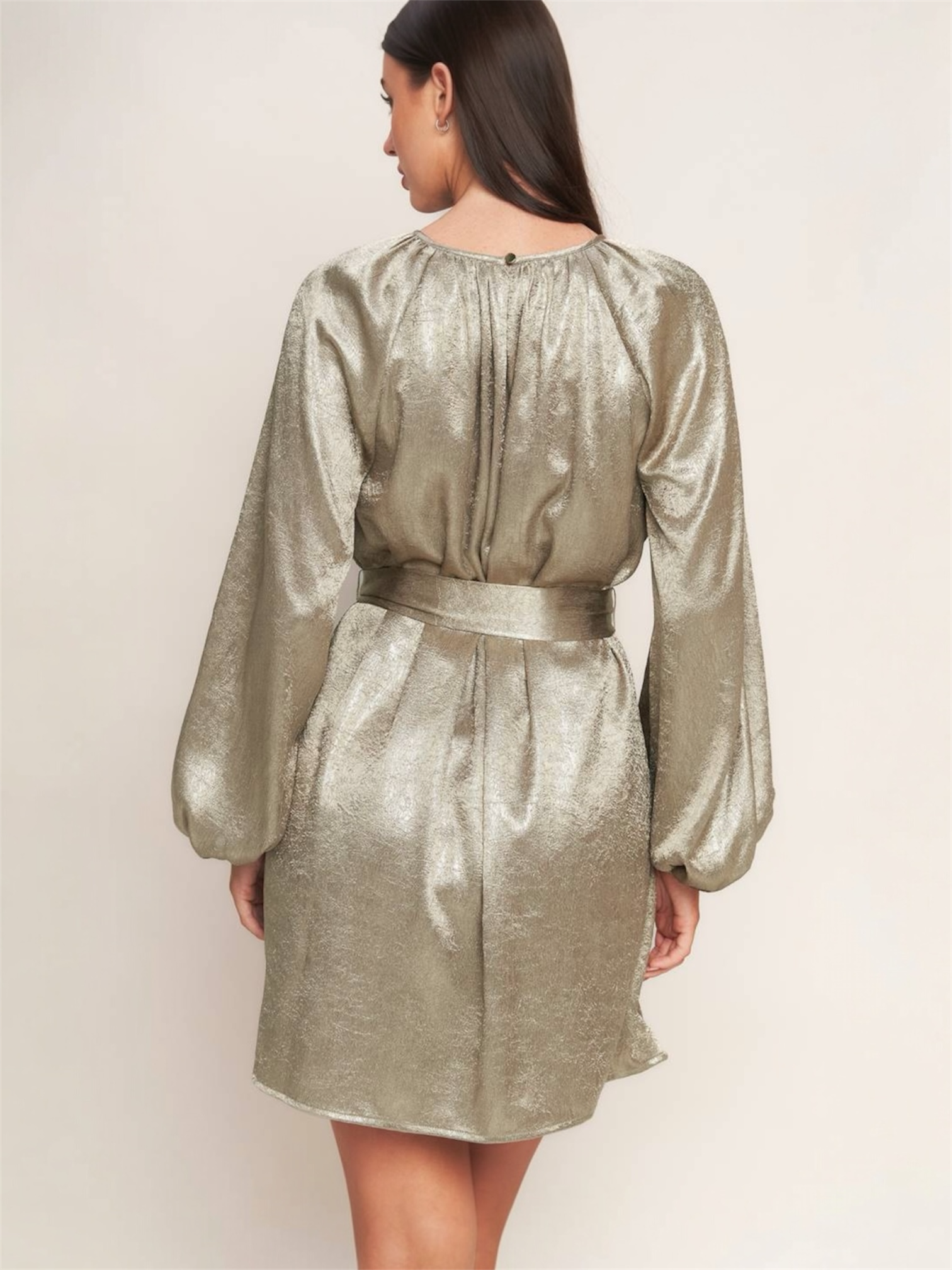 Ilia Foiled Woven Mini Dress