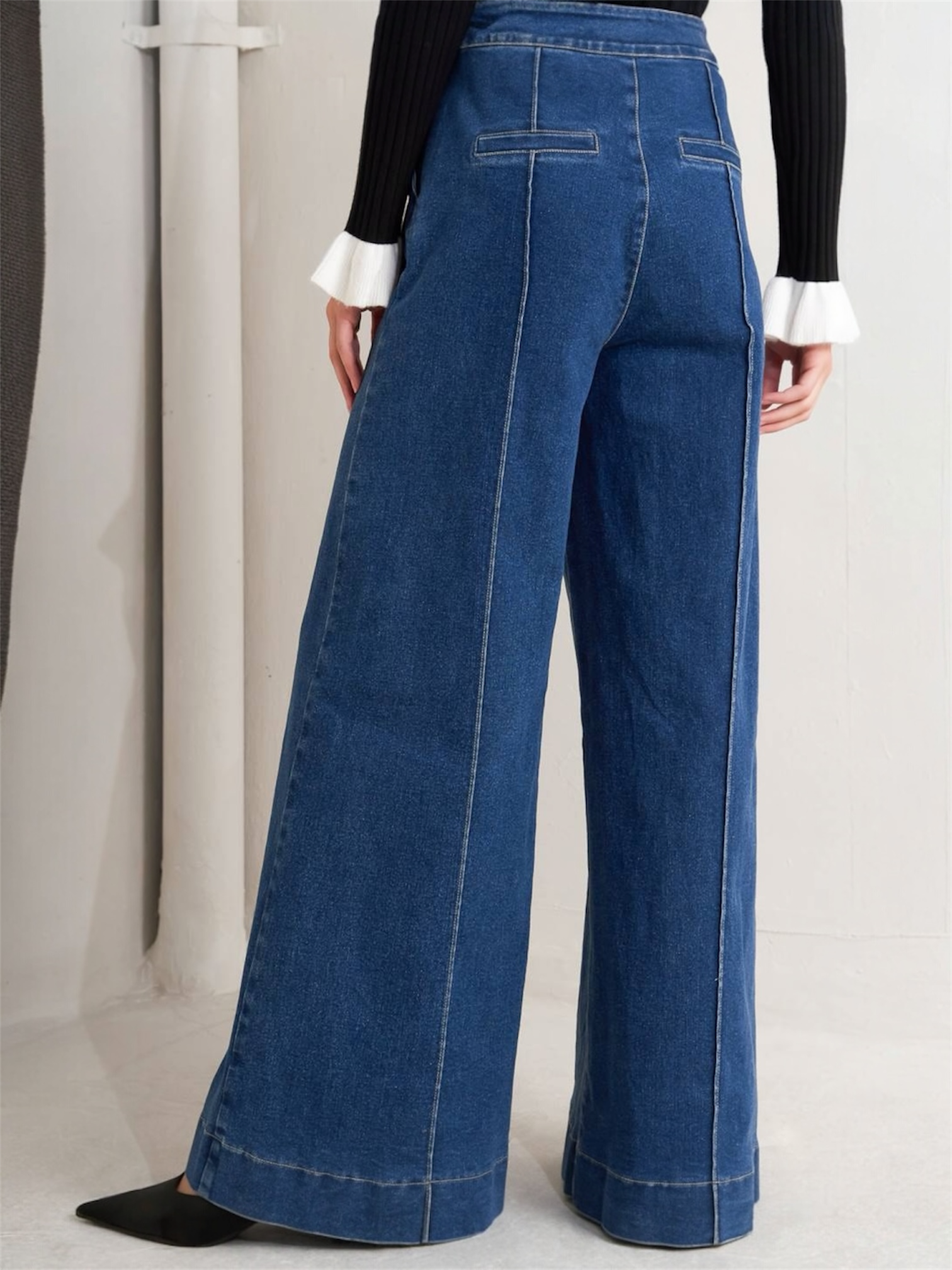 Lucy Washed Denim Bottoms