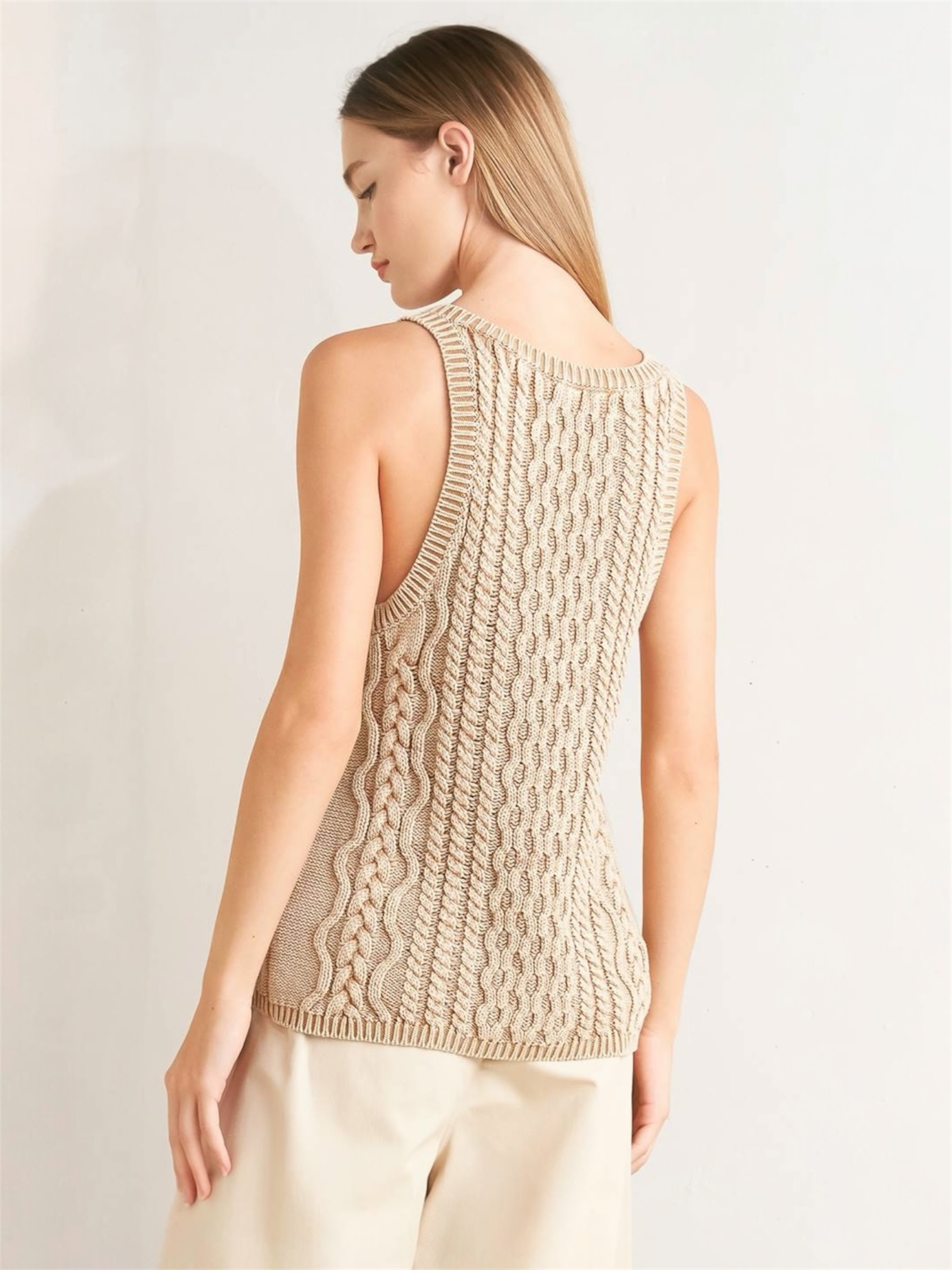 Yara Sweater Knit Camel Top