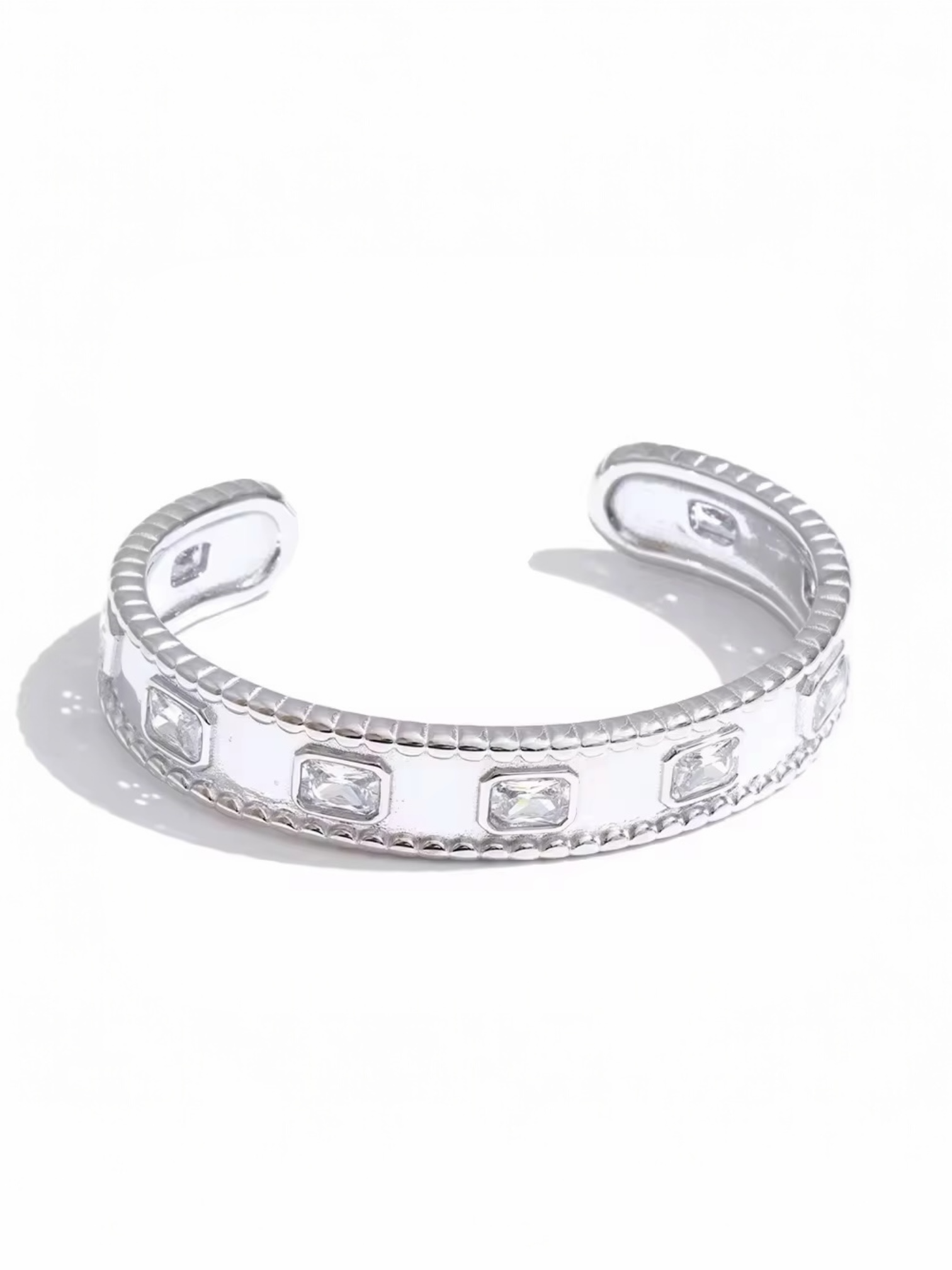 Baguette Crystal Cuff Bracelet
