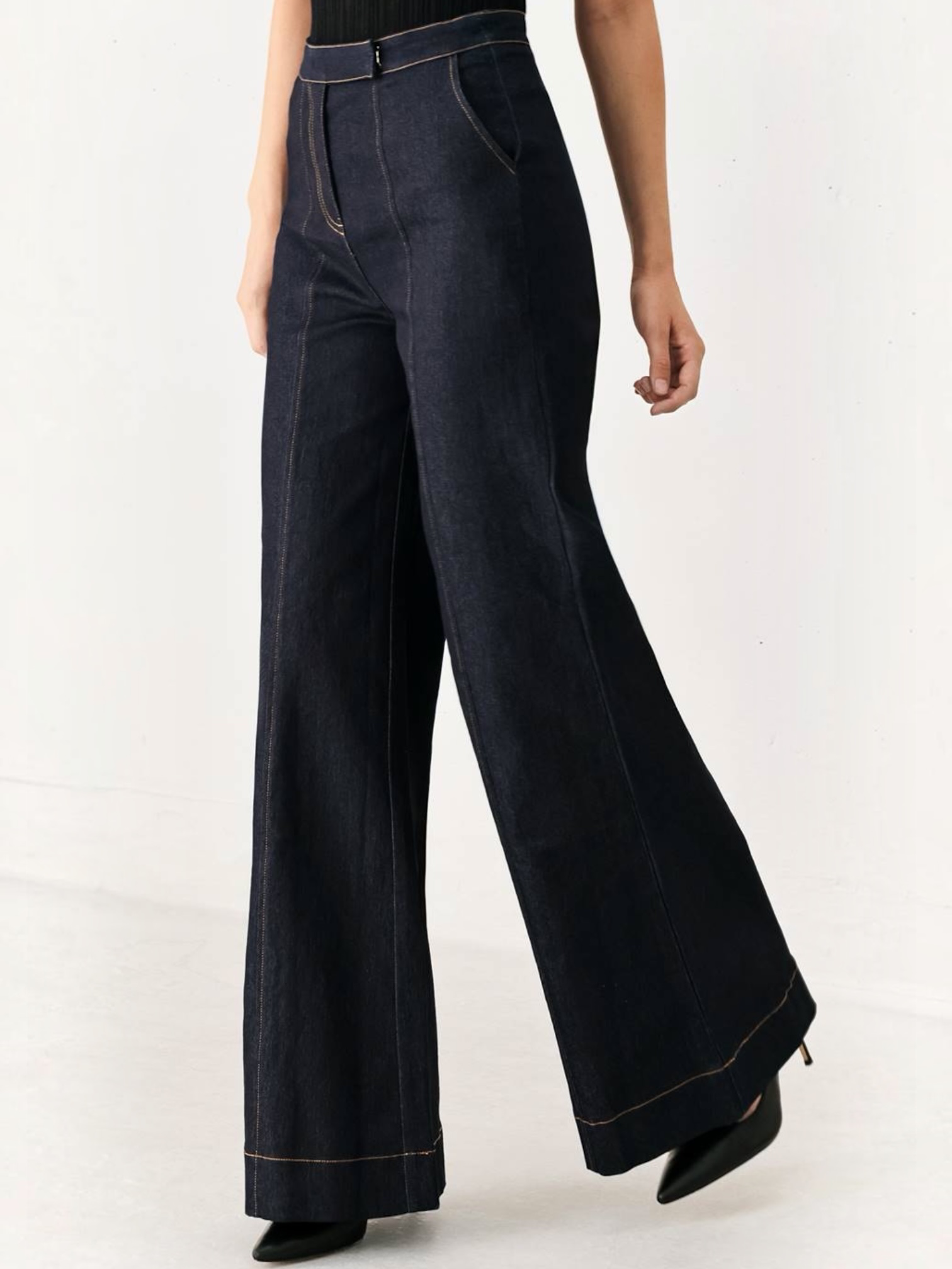 Clarissa Top &amp; Pants Denim Set