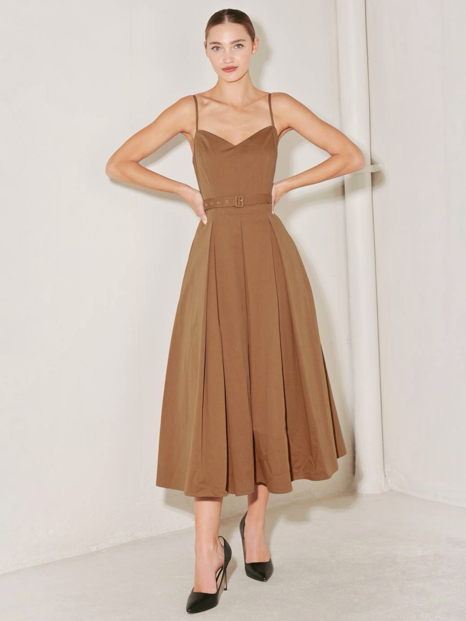 Eloise Woven Midi Dress