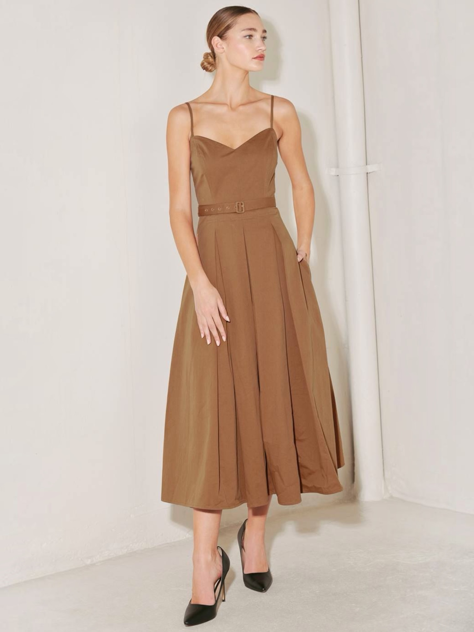 Eloise Woven Midi Dress