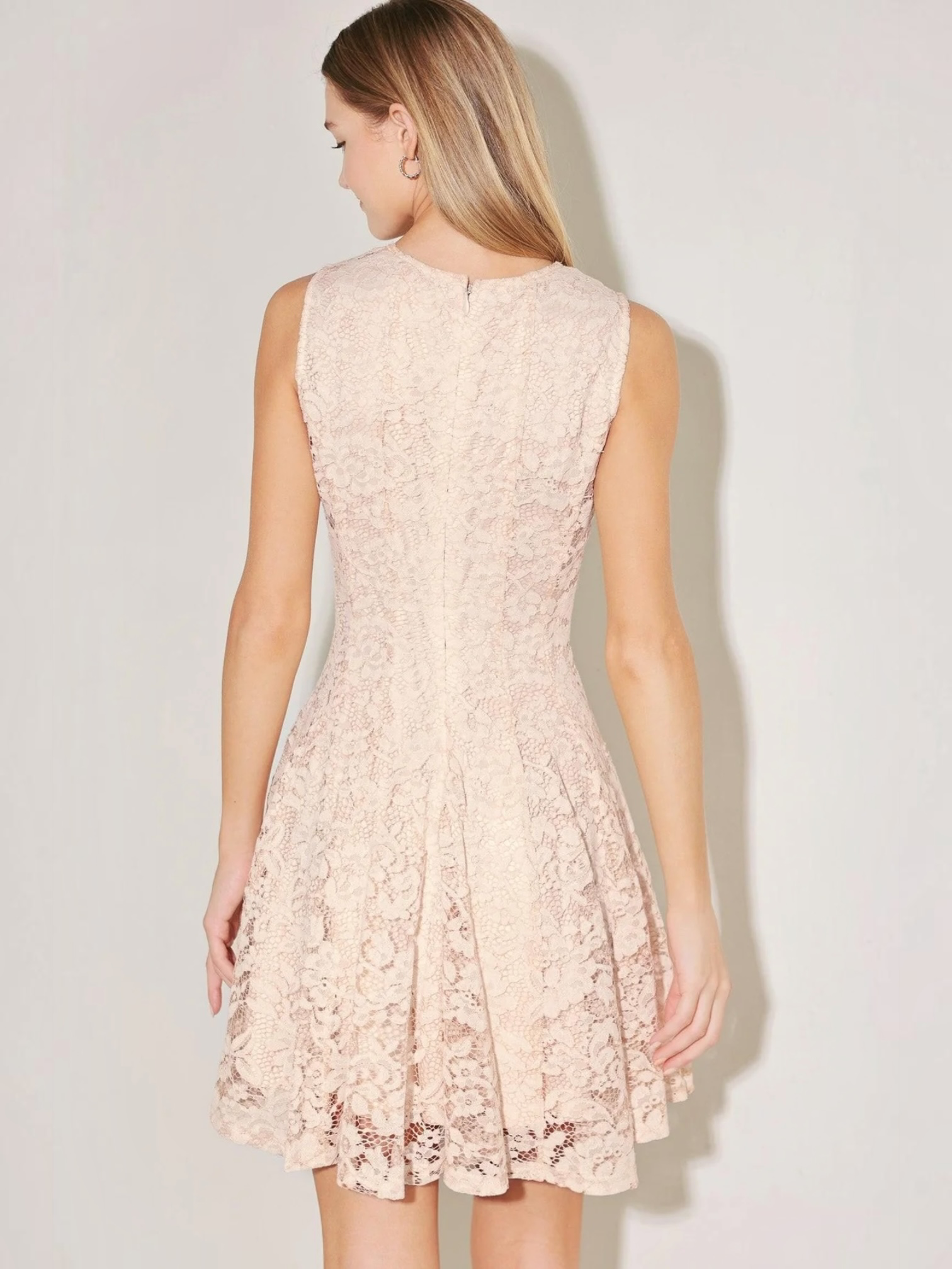Karol Lace Soft Pink Mini Dress