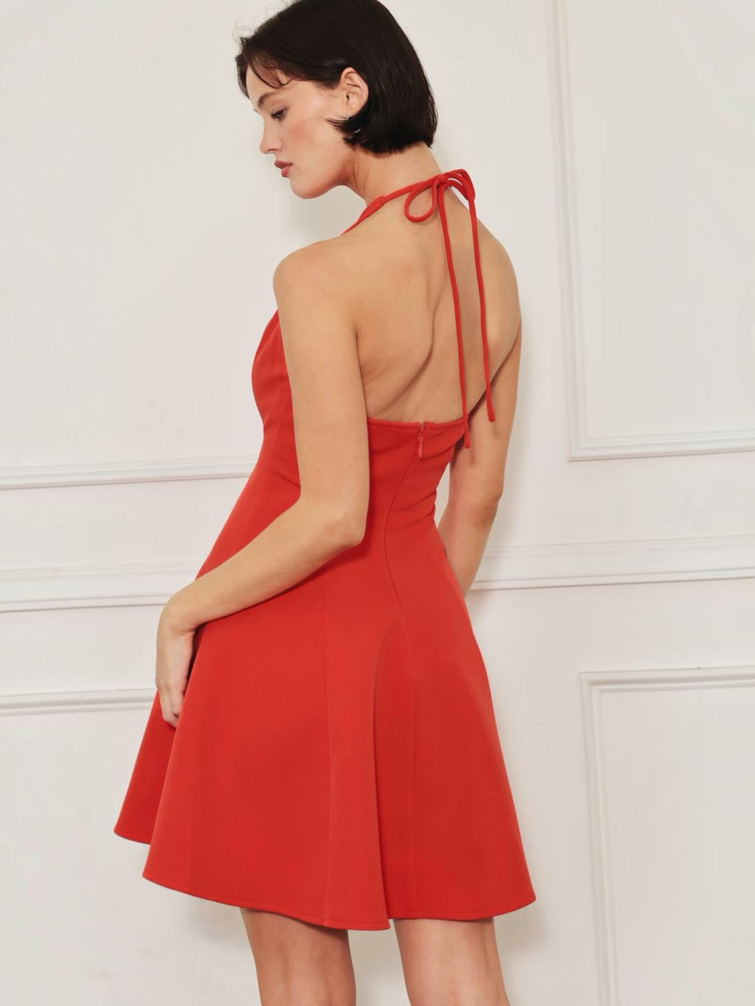 Mariane Woven Mini Red Dress