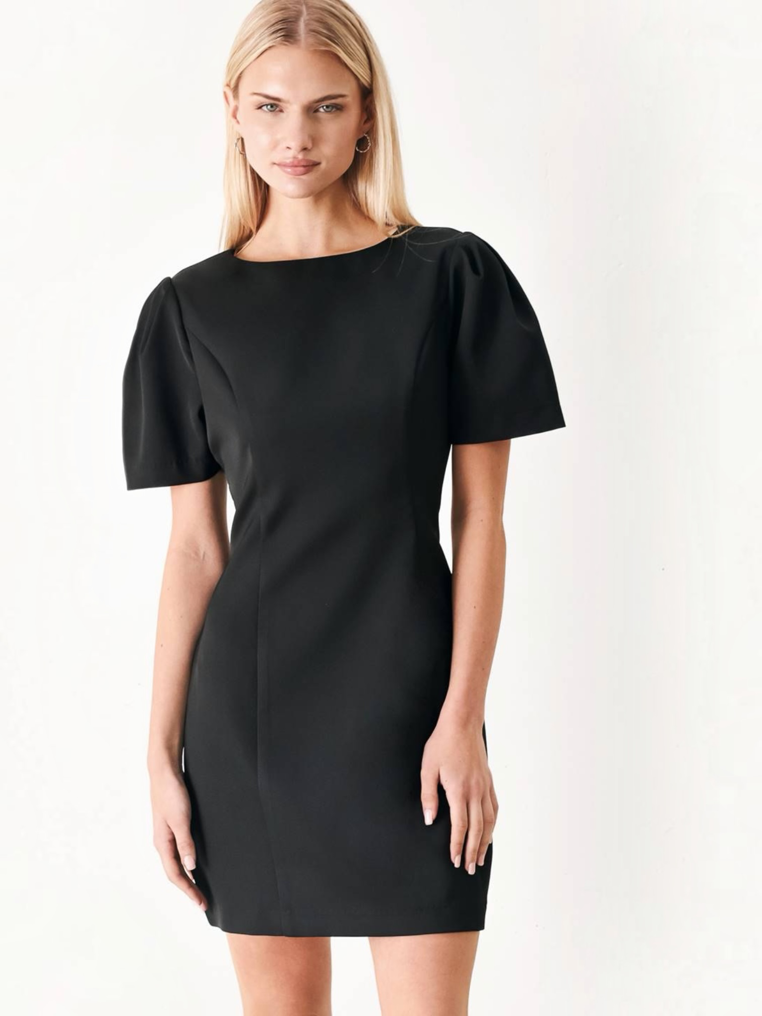 Jennifer Woven Mini Black Dress