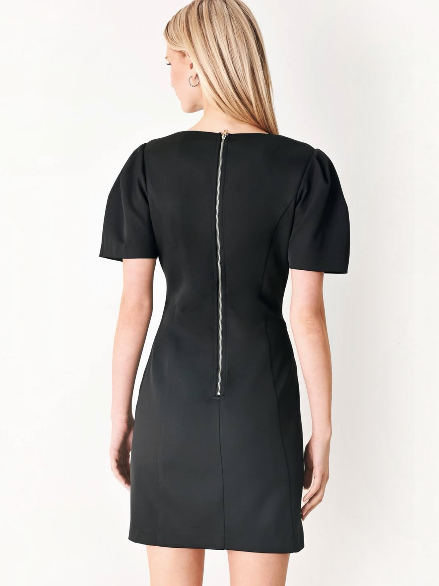 Jennifer Woven Mini Black Dress