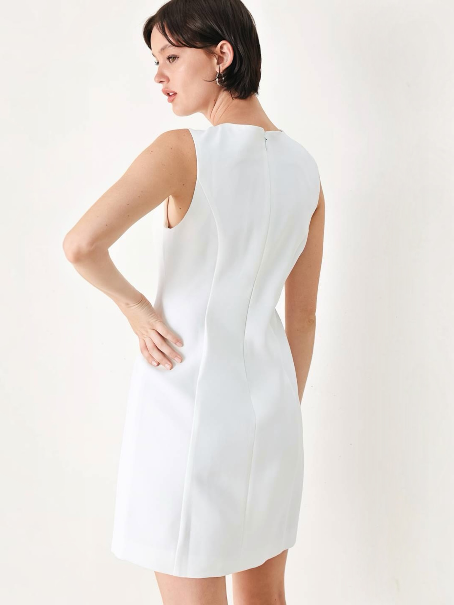 Lidia Woven White Dress