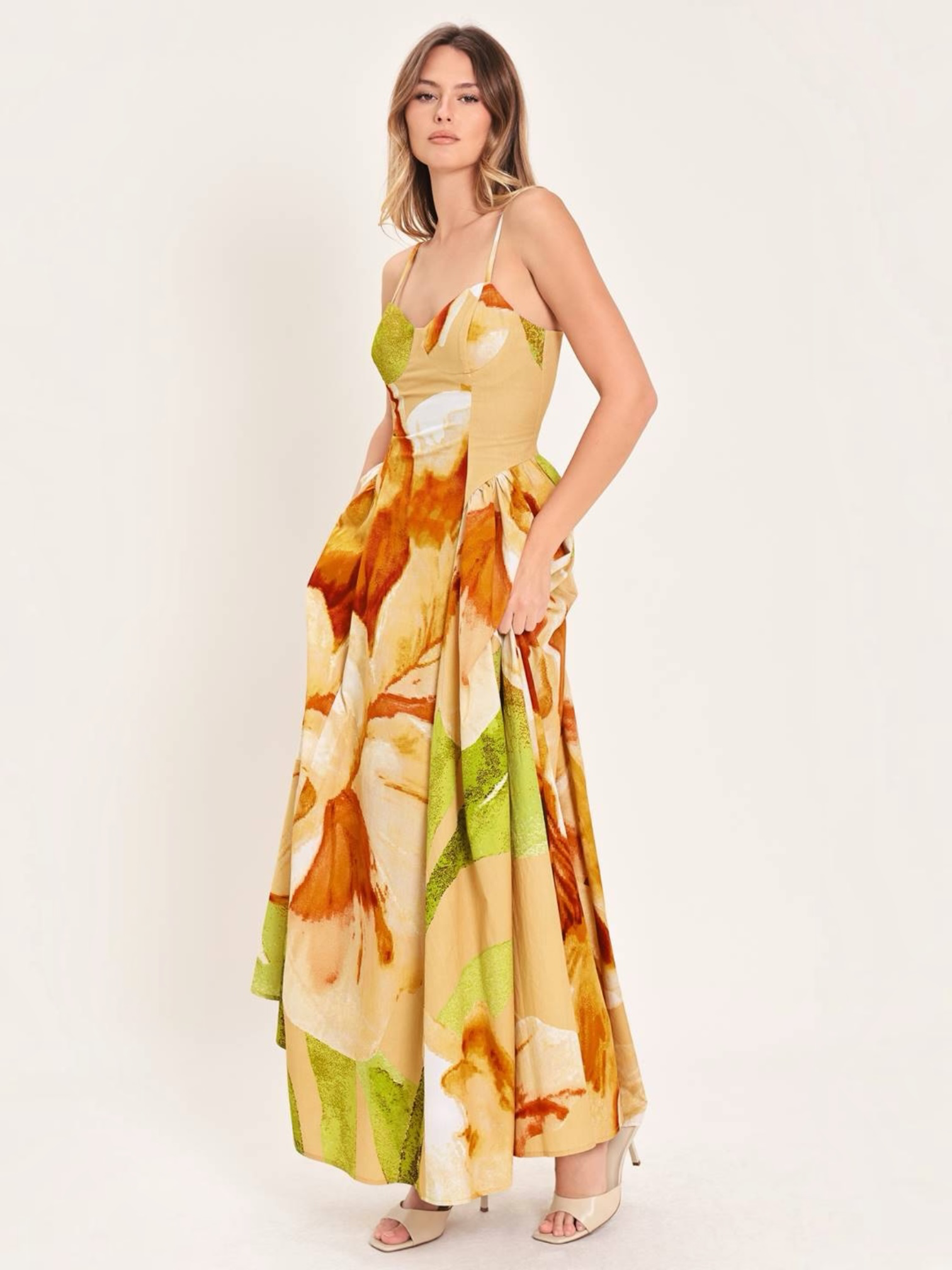 Lorena Woven Maxi Dress