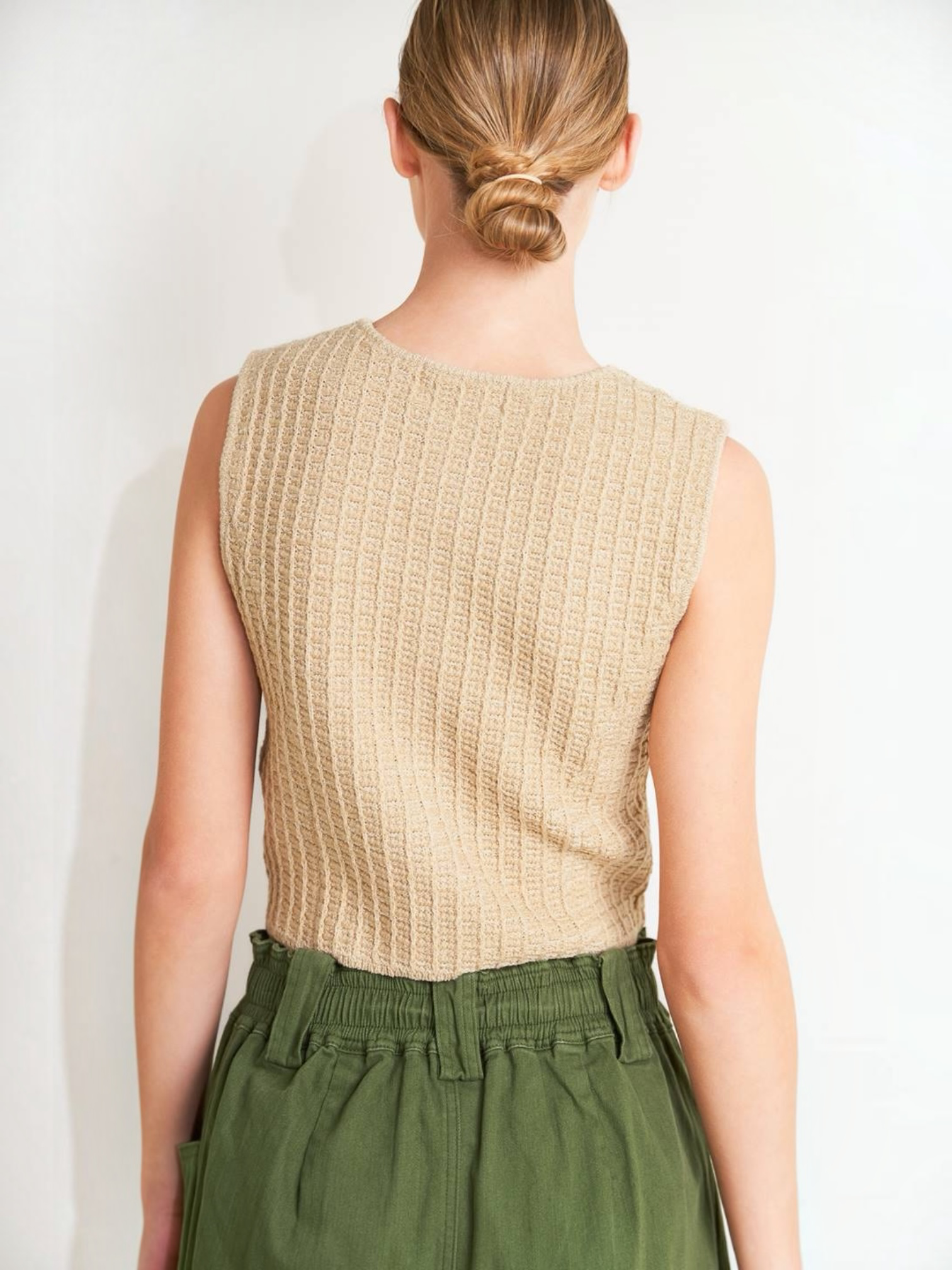 Mabel Sweater Knit Taupe Top