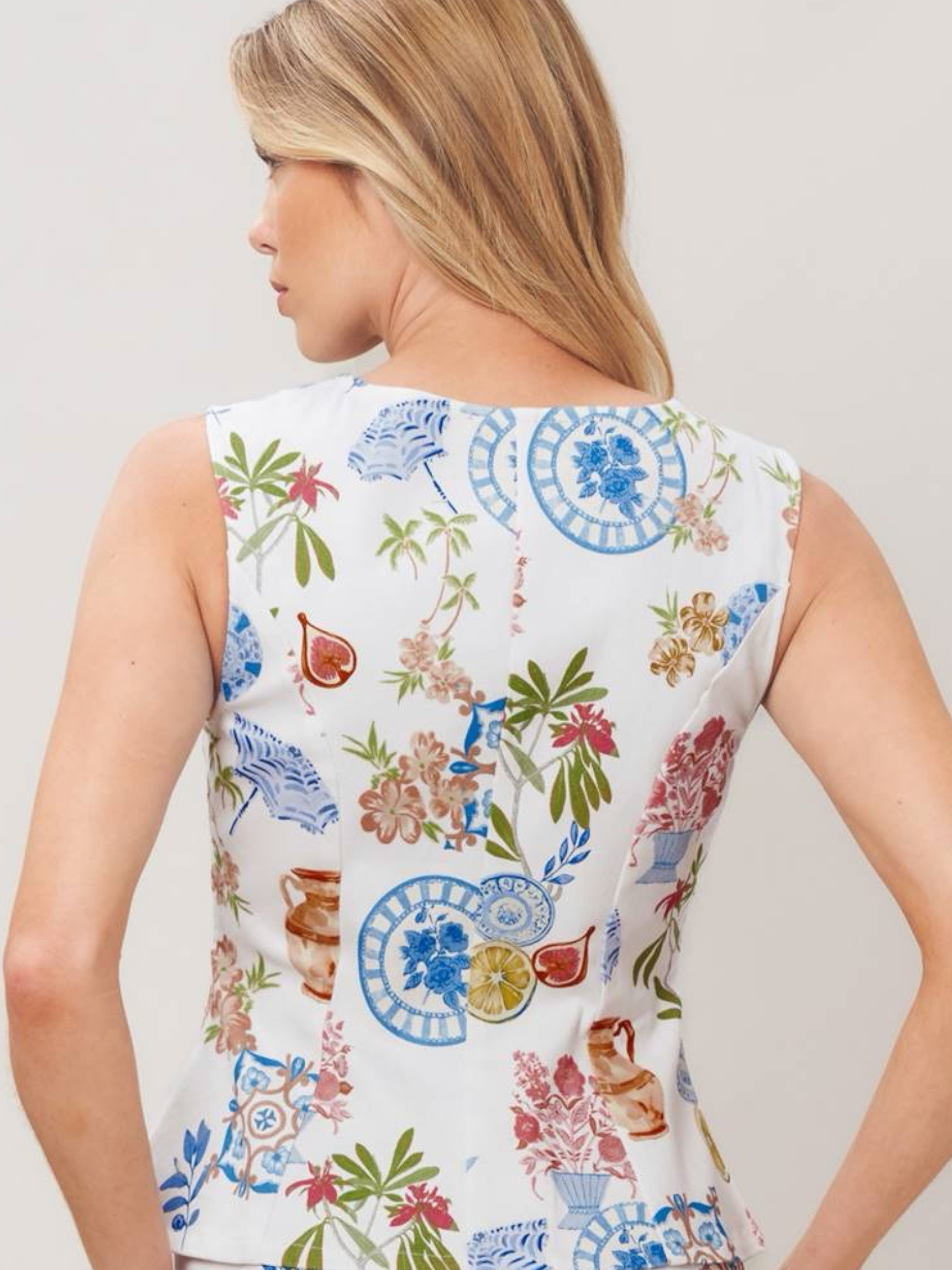 Dalia Woven Printed Vest