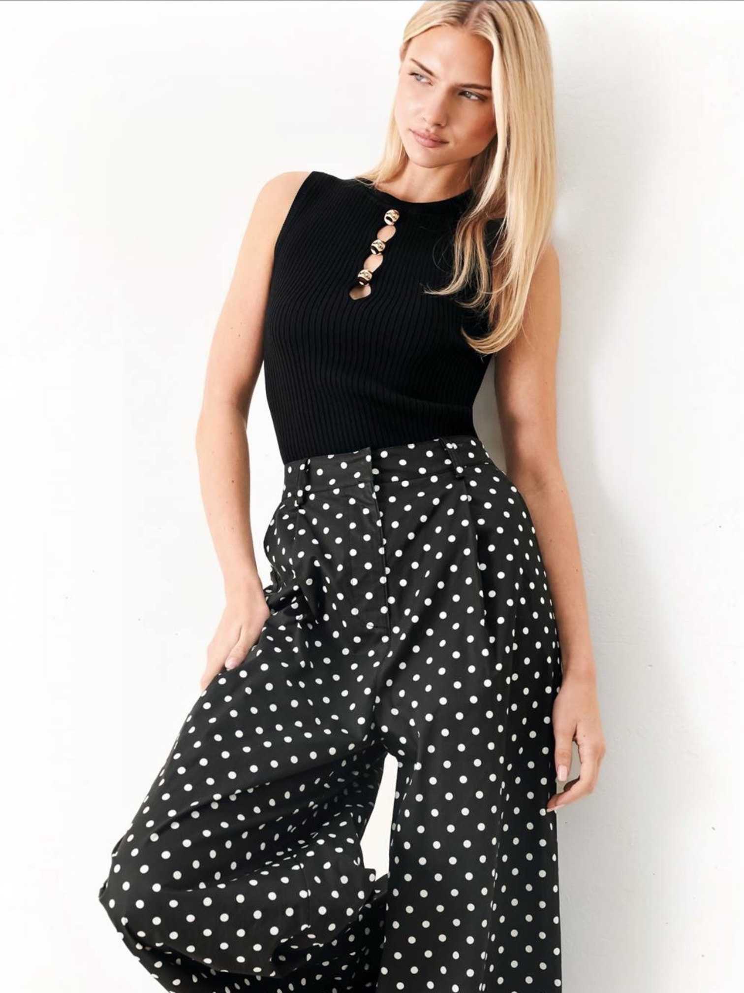 Julie Sweater Knit Black Top