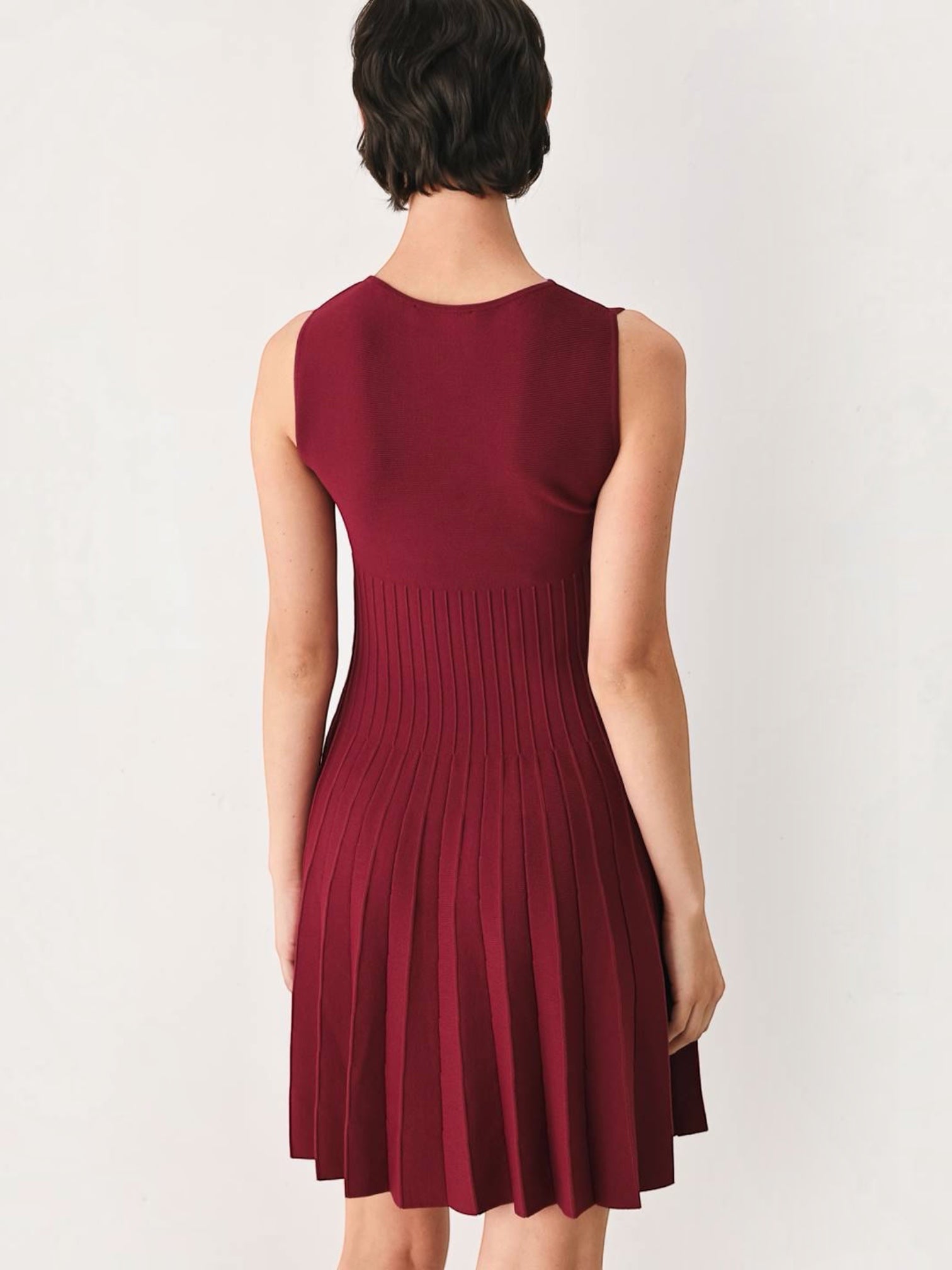 Addison Knit Mini Burgundy Dress