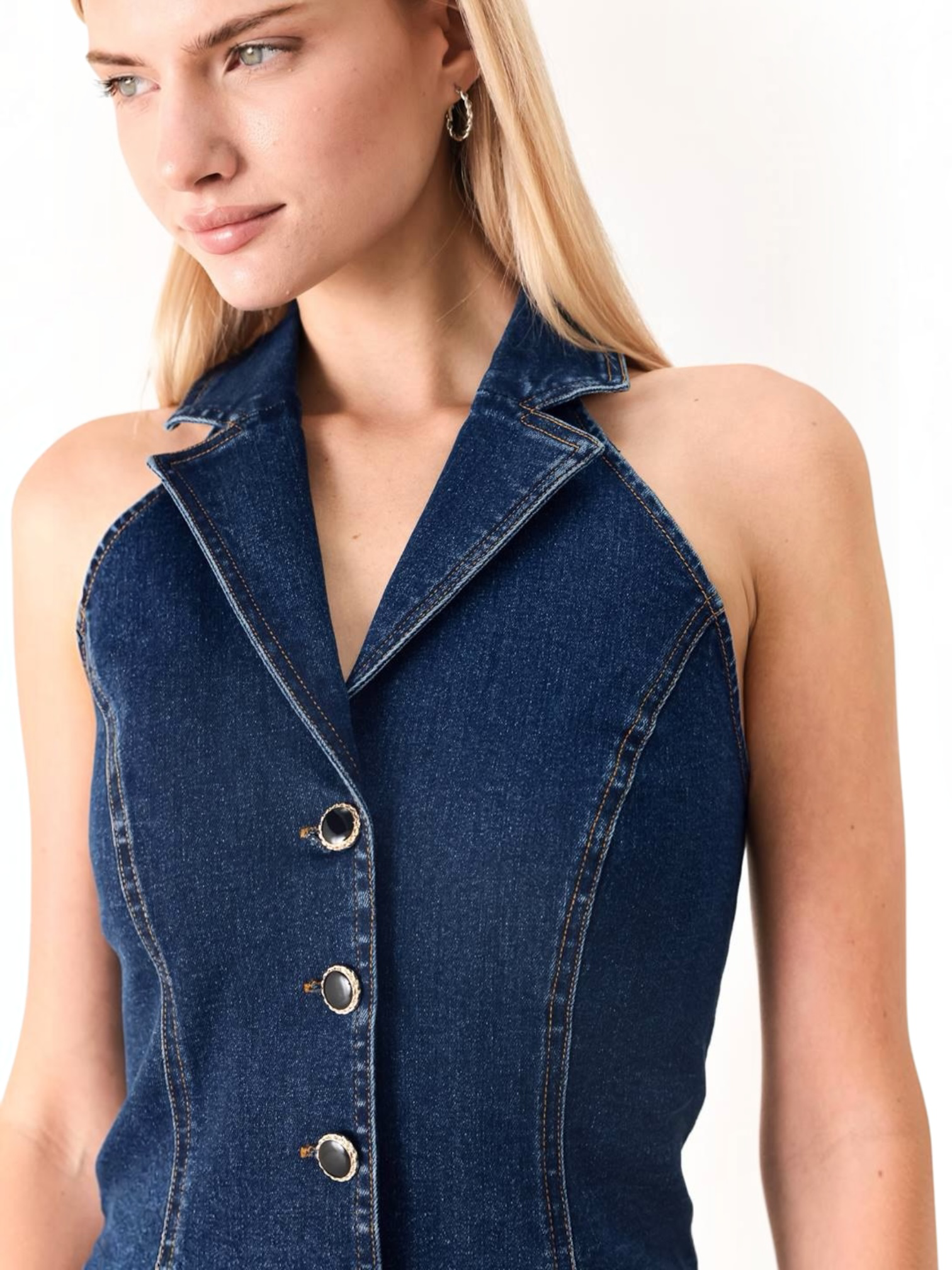Thiana Top &amp; Skort 2 Piece Denim Set