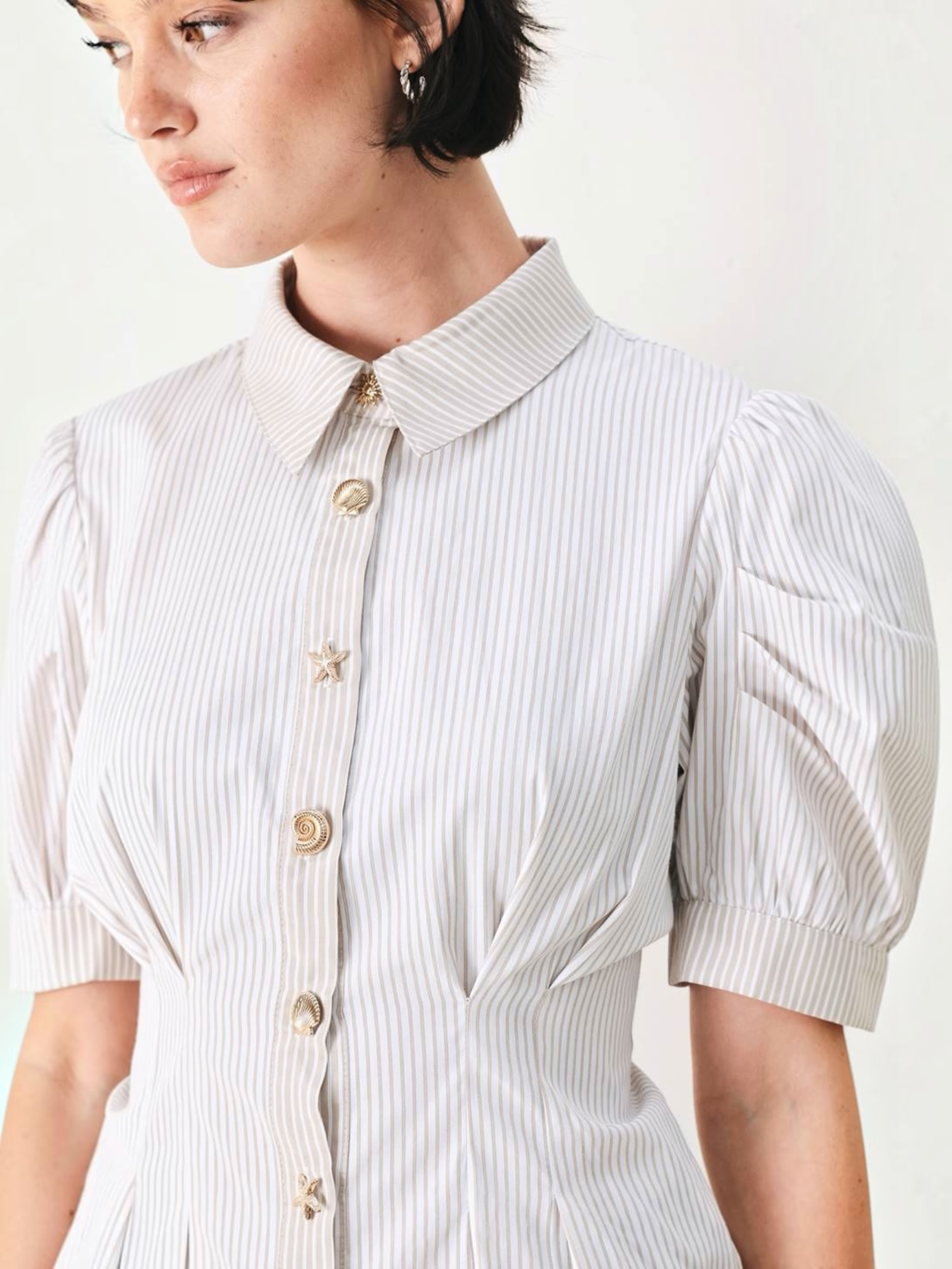 Carmen Striped Woven Top