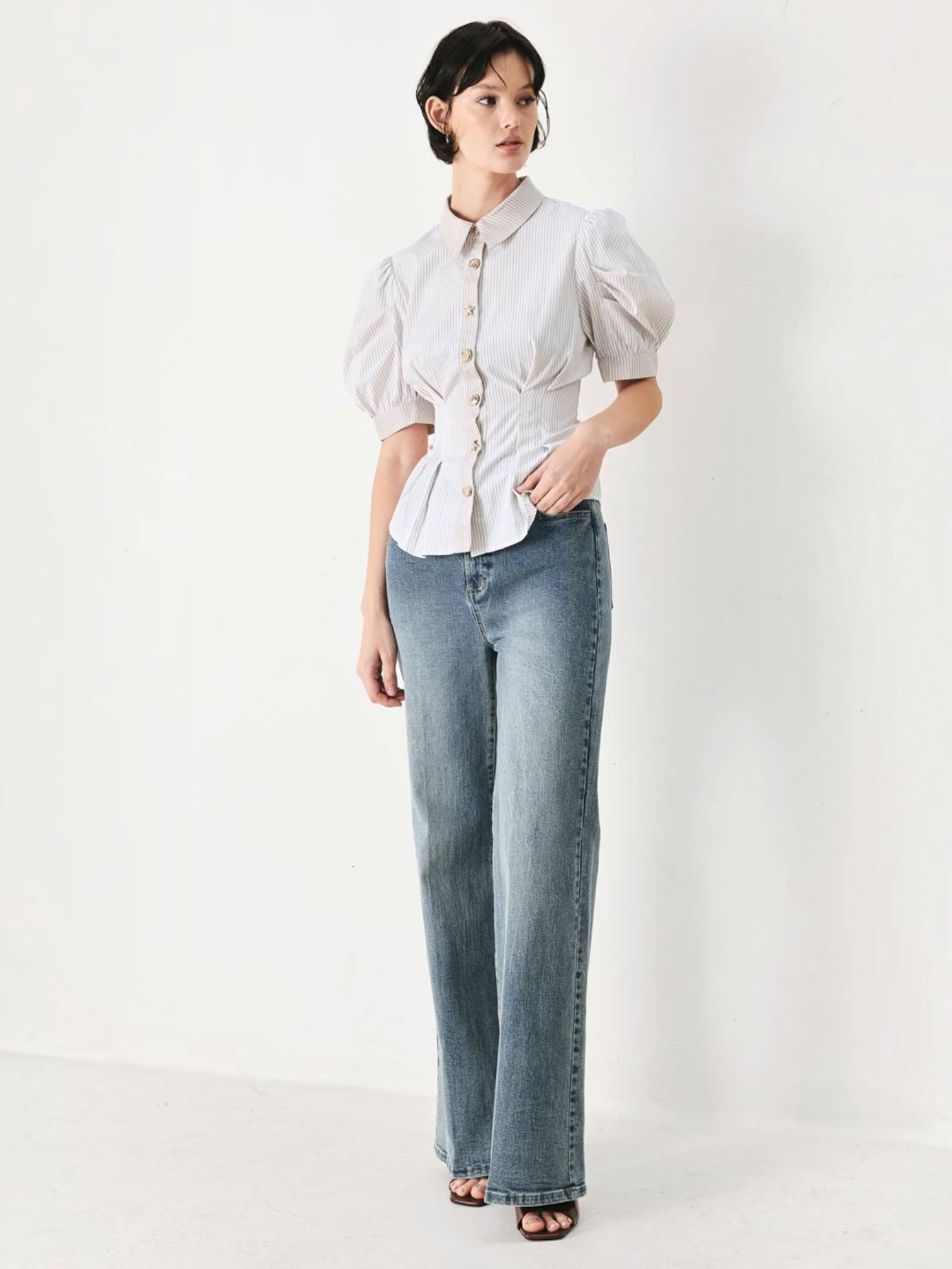 Carmen Striped Woven Top