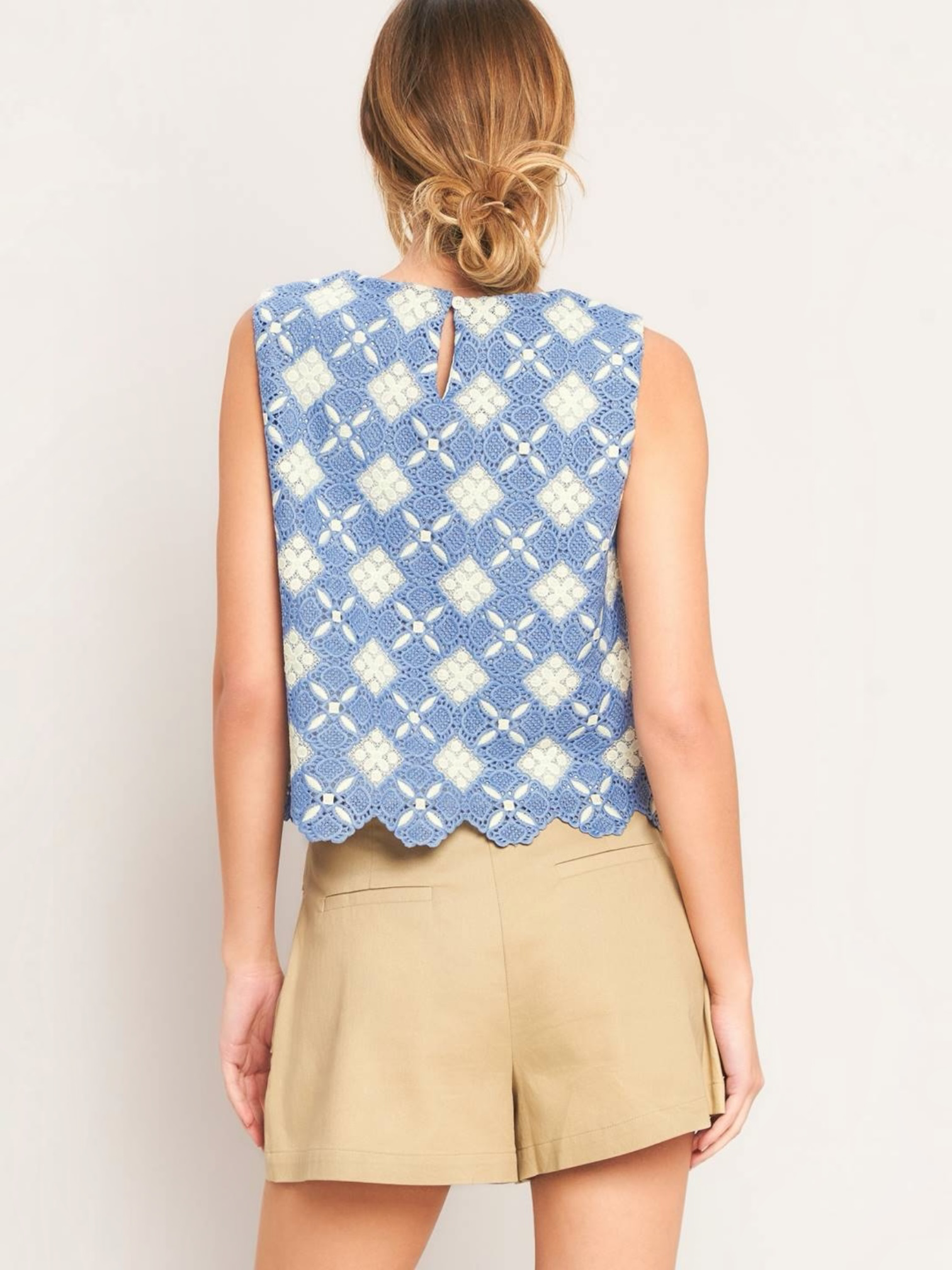 Cristine Woven Lace Top