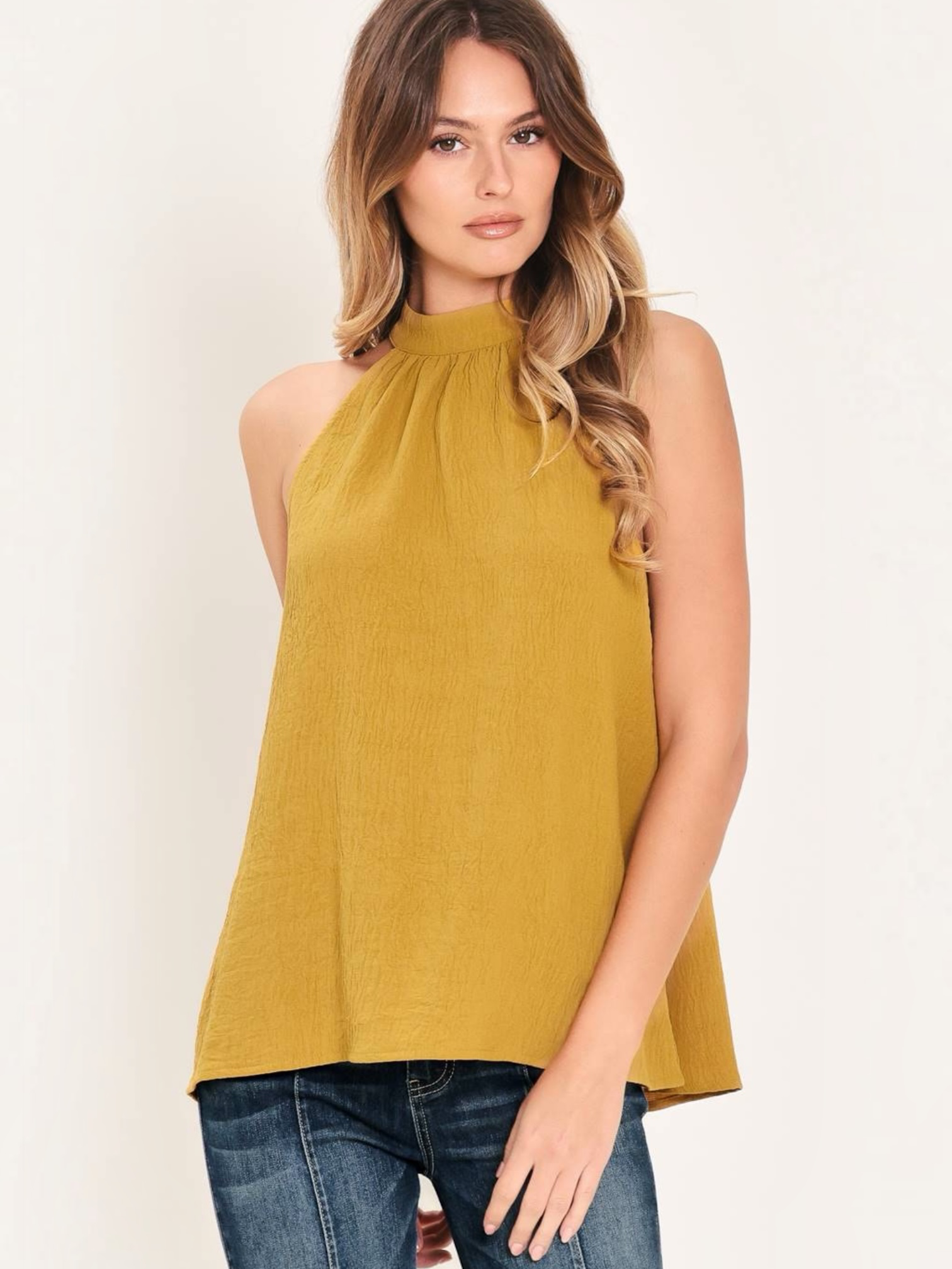 Nadia Woven Halter Top