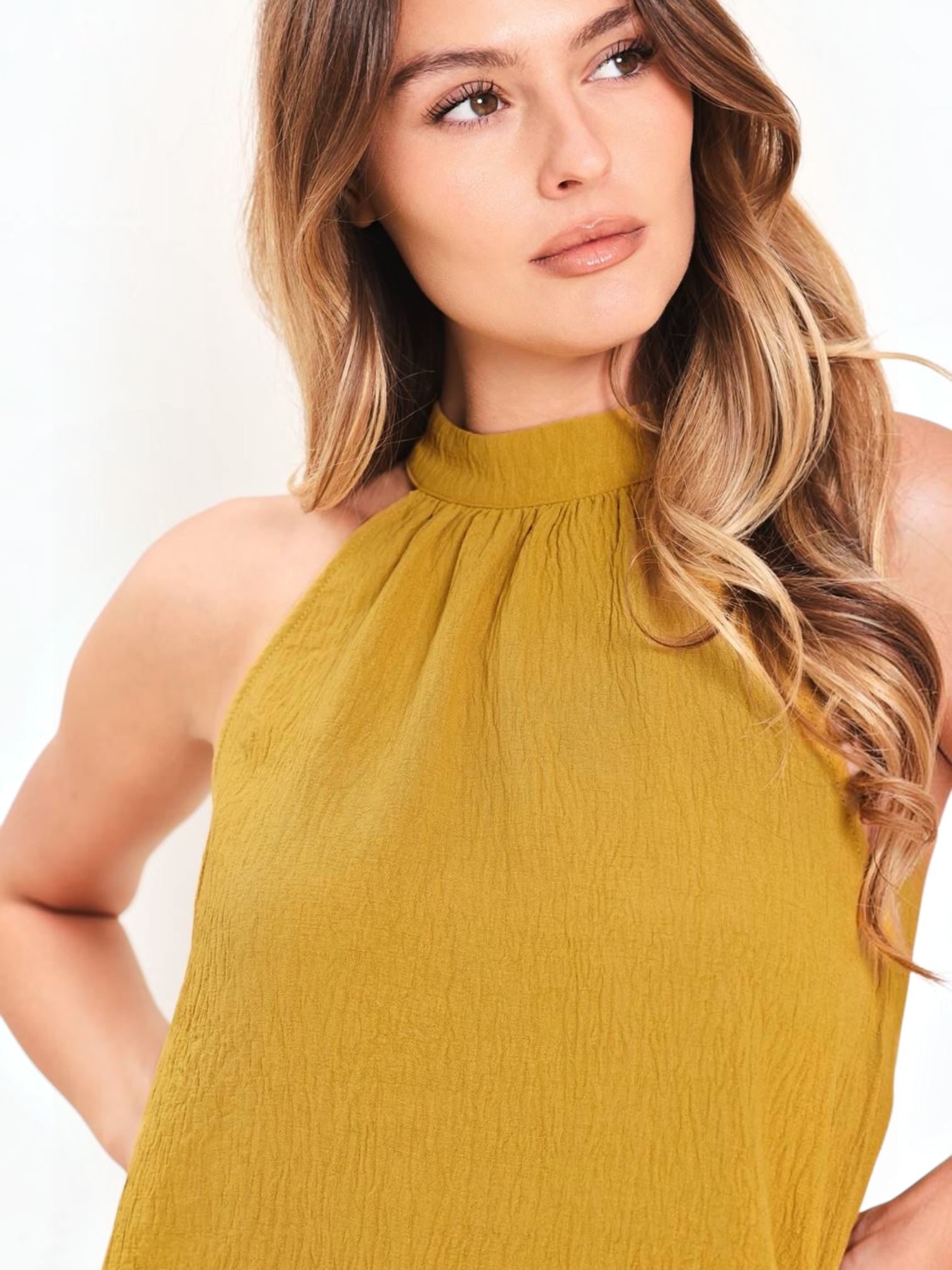 Nadia Woven Halter Top