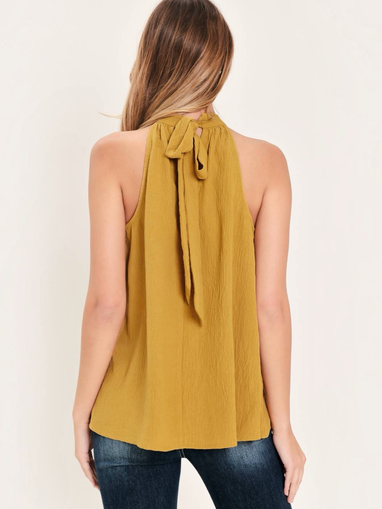 Nadia Woven Halter Top