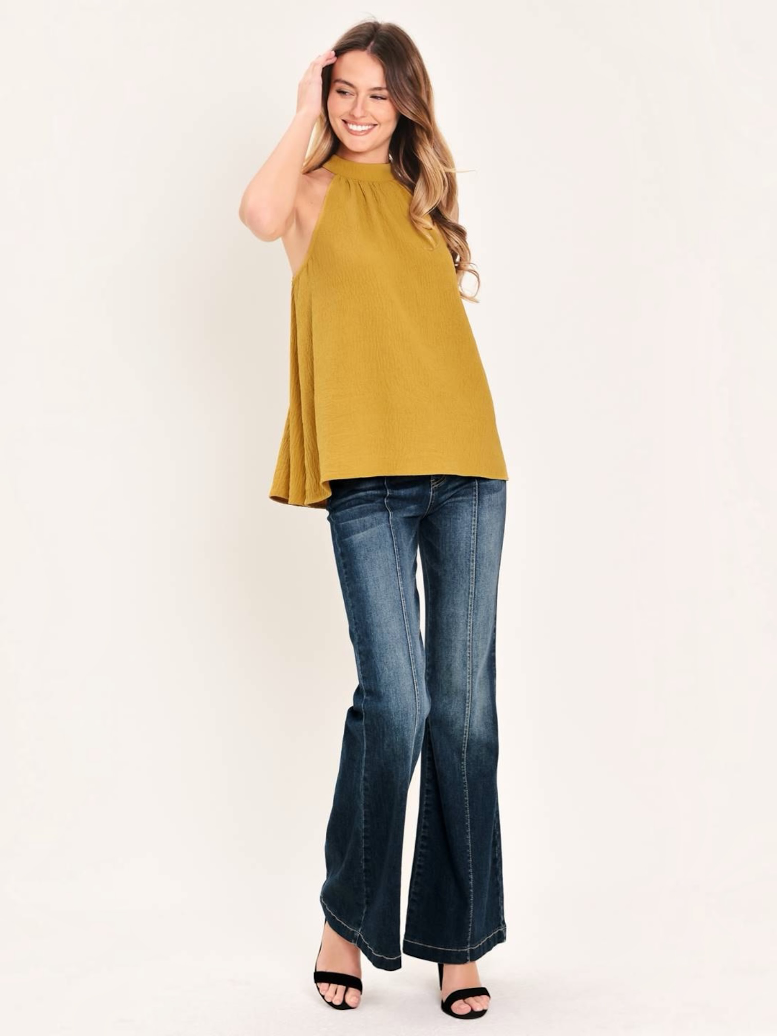Nadia Woven Halter Top