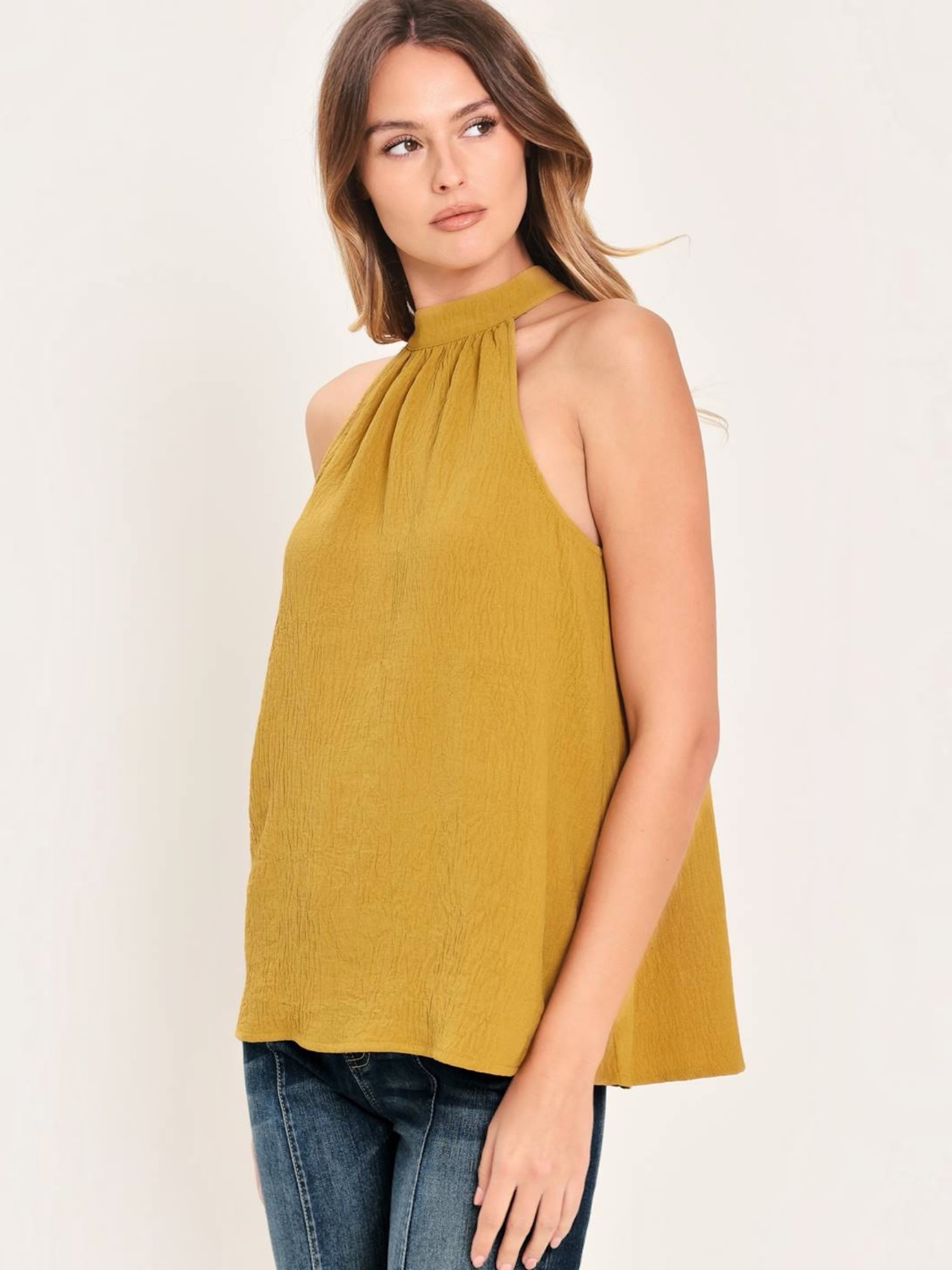 Nadia Woven Halter Top